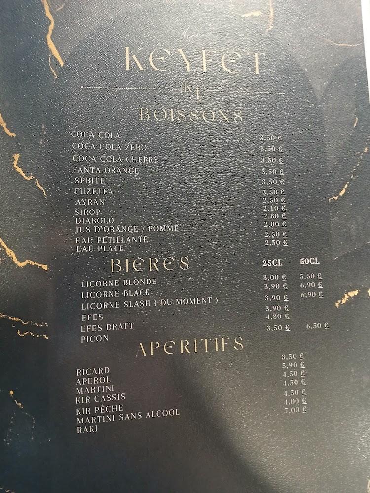 KEYFET - RESTAURANT - Menu Image 1